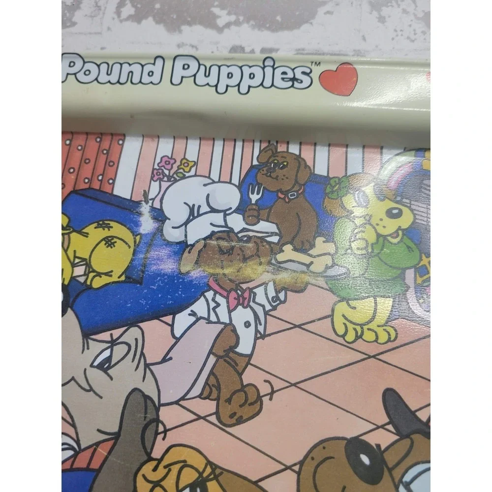 Vintage‎ 1987 Pound Puppies Metal TV Tray Tonka Corporation 1987